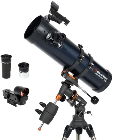 Reflector telescope with equatorial mount for deep sky