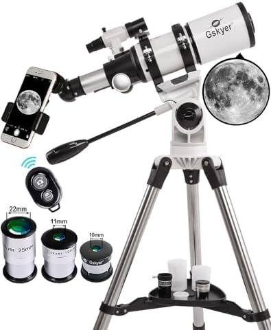 Compact 80mm refractor telescope for kids