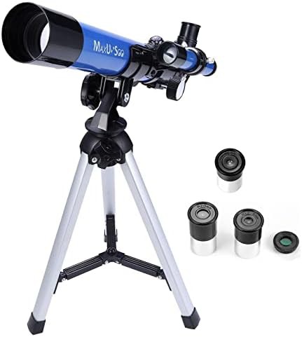 Portable kids telescope with moon mirror