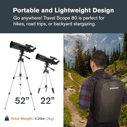 Eighty millimeter travel refractor with phone adapter — photo 5