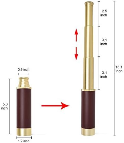 Collapsible brass pirate monocular for travel — photo 4