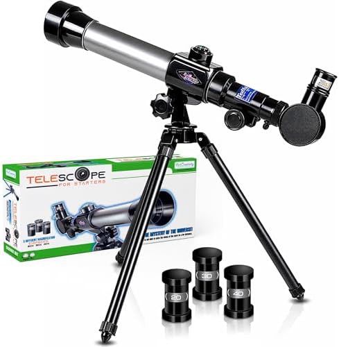 Educational kids telescope with three eyepieces