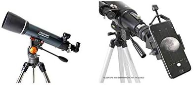 Blue Refractor Telescope with Smartphone Adapter