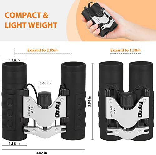 Compact black binoculars for kids 8x21 — photo 3