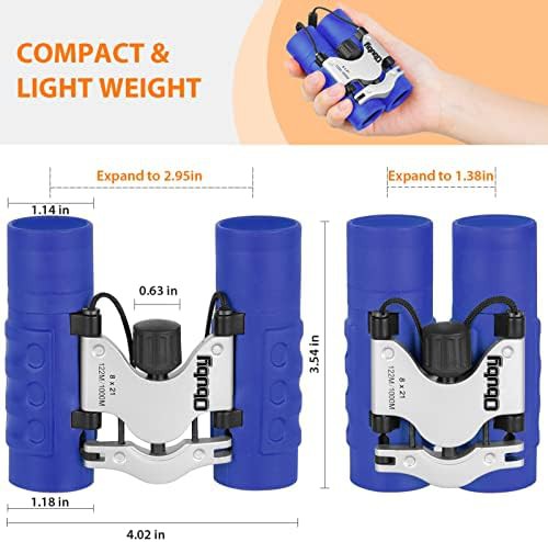 Blue mini compact binoculars for children — photo 3