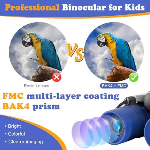 Blue mini compact binoculars for children — photo 4