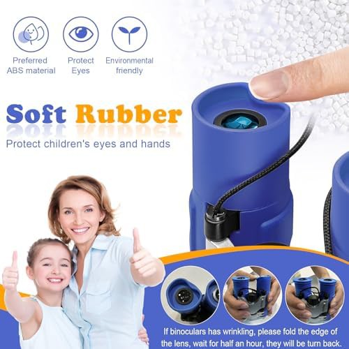 Blue mini compact binoculars for children — photo 5