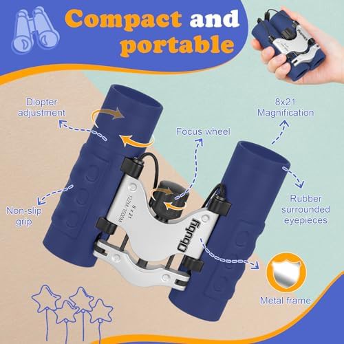 Navy blue folding small binoculars — photo 5