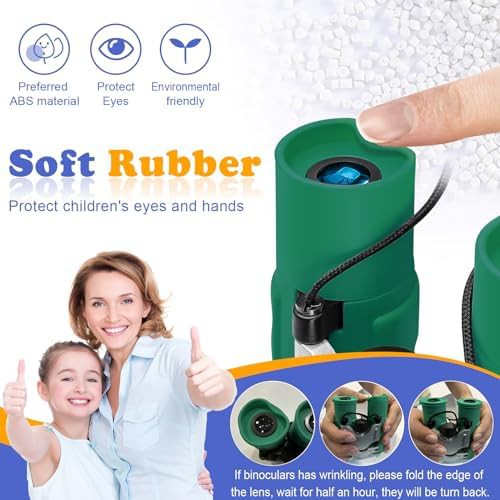 Green shockproof binoculars for kids — photo 4