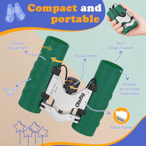 Green shockproof binoculars for kids — photo 5