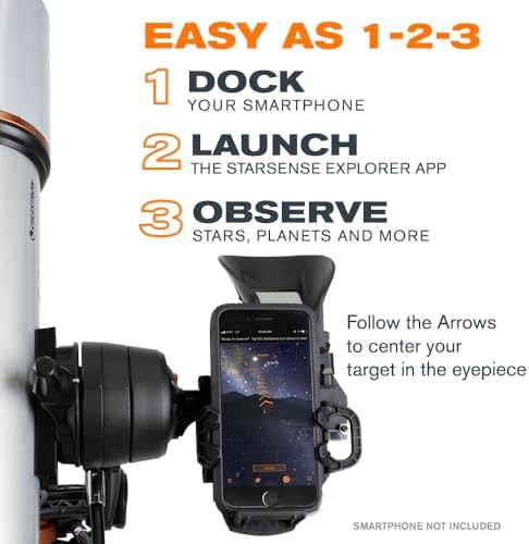 App enabled refractor telescope with smartphone dock — photo 3