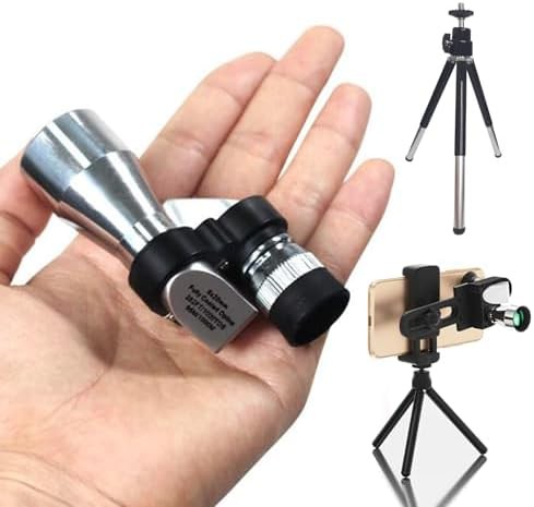 Compact handheld monocular with smartphone adapter