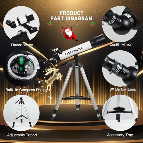 White 90mm refractor for beginner astronomy — photo 4