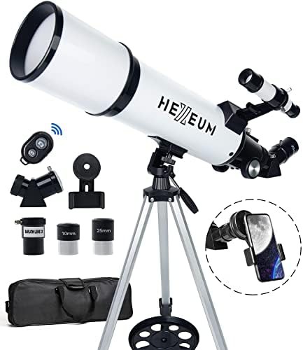 Refractor telescope with 80mm aperture for beginners