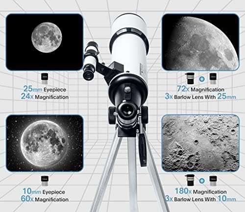 Refractor telescope with 80mm aperture for beginners — photo 3