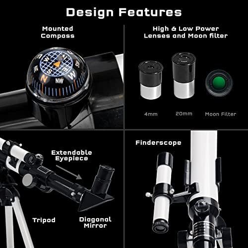 Childrens refractor telescope with built-in compass — photo 5