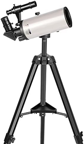 Maksutov Cassegrain telescope with slow motion tripod