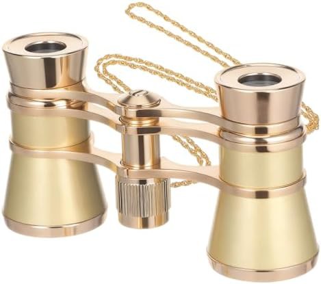 Portable 3x25 binoculars with leather bag