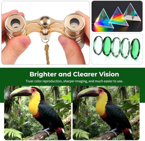 Portable 3x25 binoculars with leather bag — photo 5