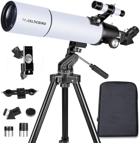Compact 80mm refractor with backpack and filter