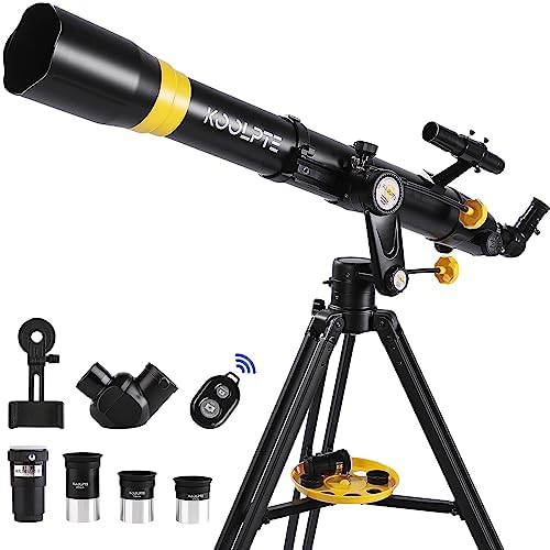 Black 90mm refractor telescope for deep sky