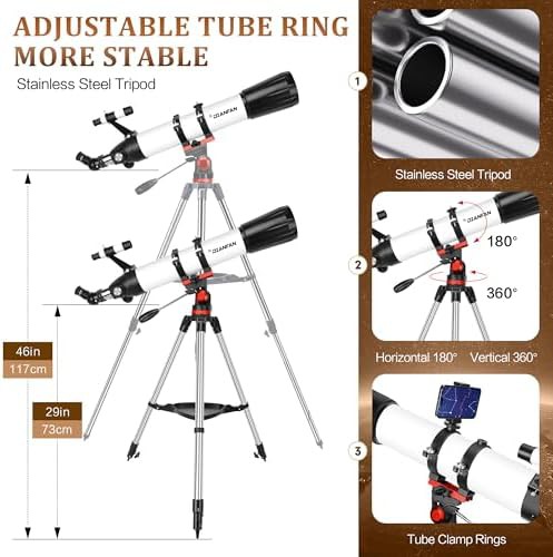 Portable Refractor Telescope with 90mm Aperture — photo 4