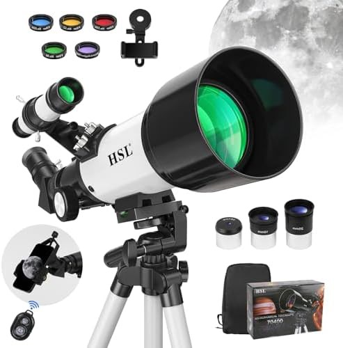 HSL 70400 white refractor telescope for kids