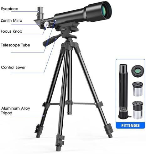 White 50mm aperture beginner astronomical telescope — photo 3