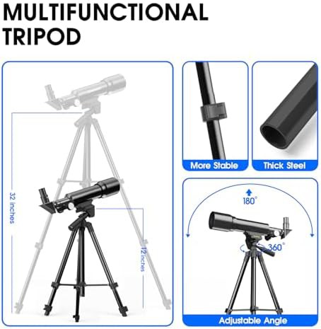 White 50mm aperture beginner astronomical telescope — photo 4