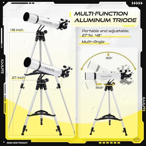 White 90mm refractor telescope for adults — photo 5