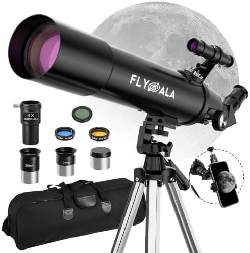 High powered 600mm 80mm kids telescope