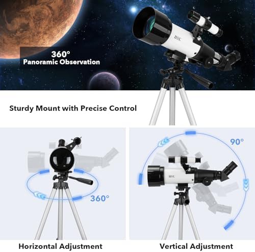 HSL 70mm 400mm white travel refractor telescope — photo 4