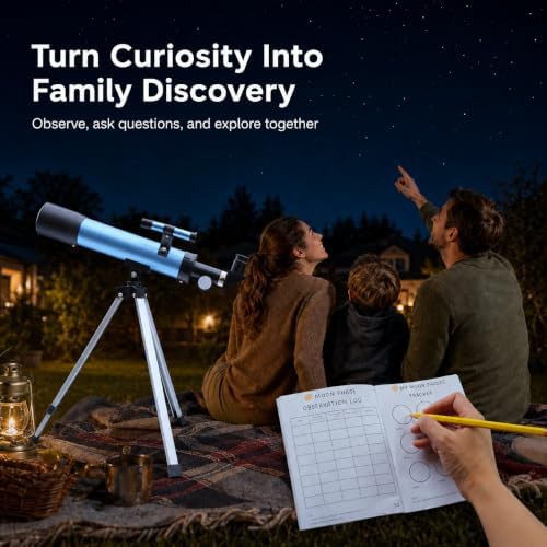 Luzs kids 50mm black beginner telescope — photo 3