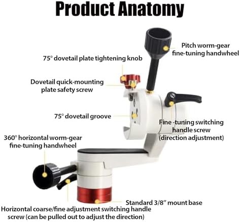 Altazimuth mount with fine adjustment controls — photo 2