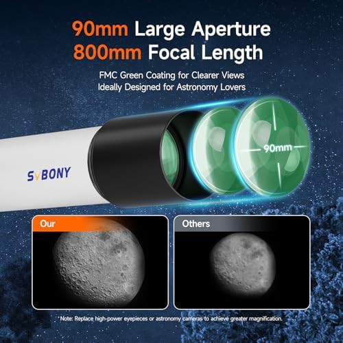 SVBONY 90mm refractor with polarizing filter — photo 3