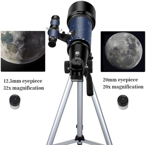 Silver 70mm portable refractor 400mm length — photo 3