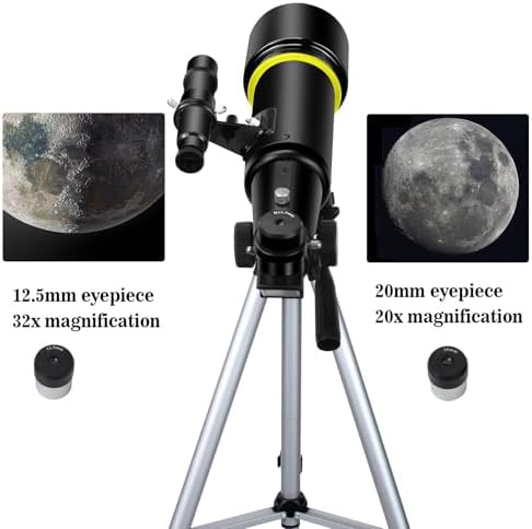 White 70mm beginner refractor 400mm length — photo 3