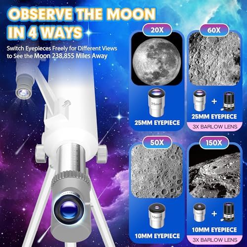 Compact 80mm aperture telescope for kids and adults — photo 4