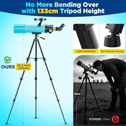 Refractor telescope with tall adjustable tripod — photo 4