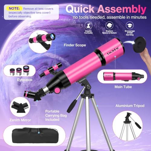 Travel 80mm refractor for moon viewing — photo 4