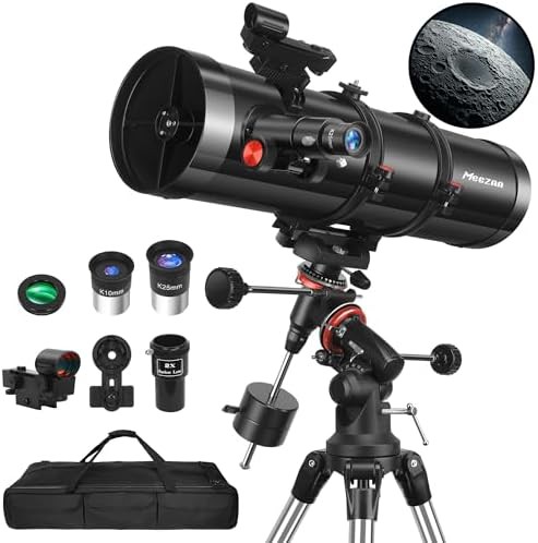 Newtonian reflector with equatorial mount