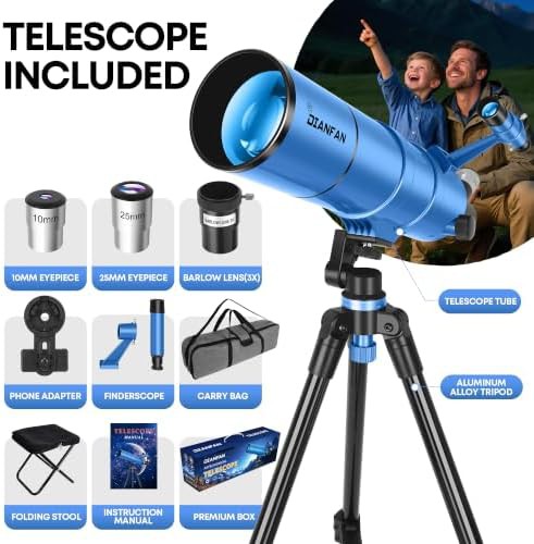 Travel Telescope with 90mm Aperture and Stool — photo 5