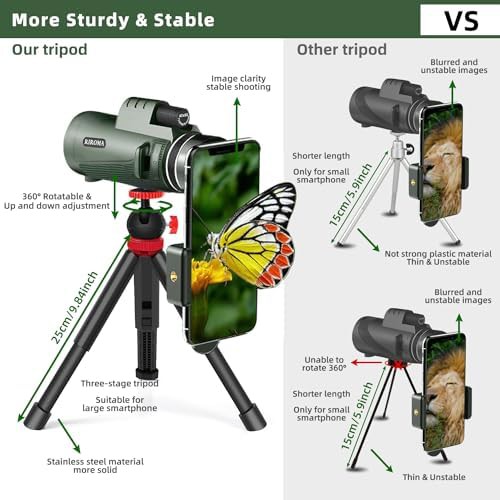 Compact 40x60 monocular with tripod and holder — photo 3