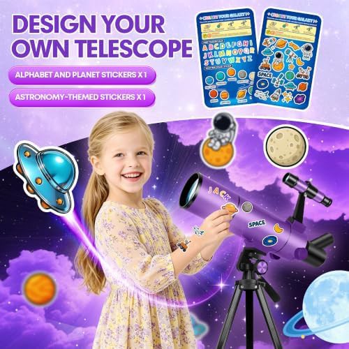 Purple Portable Refractor Telescope 80mm Lens — photo 4