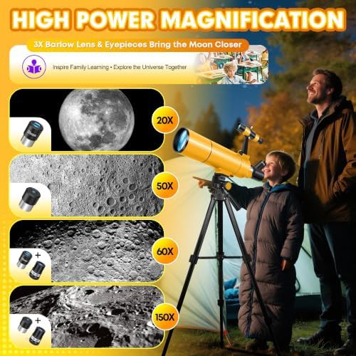 Compact 80mm refractor for moon viewing — photo 3