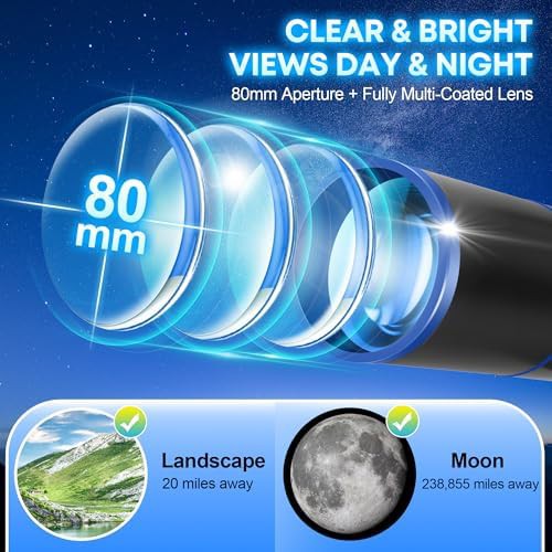 Portable 80mm travel telescope for beginners — photo 3