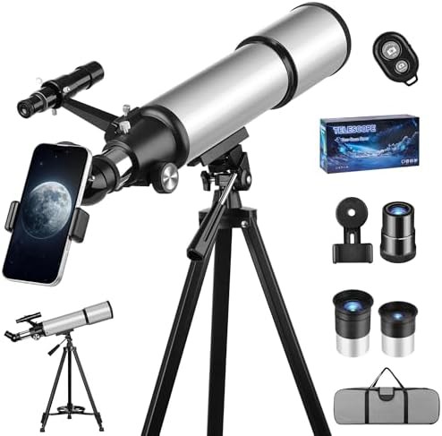 Refractor telescope with 90mm aperture and 600mm focal