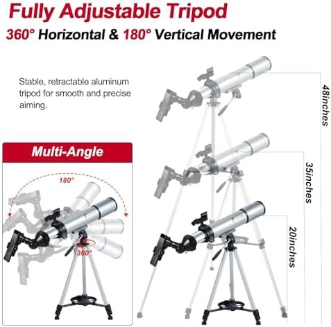 High powered 80mm refractor with tripod — photo 4