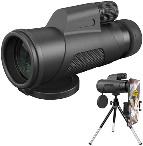 High powered monocular with phone adapter