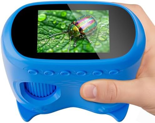 Blue digital microscope and telescope toy